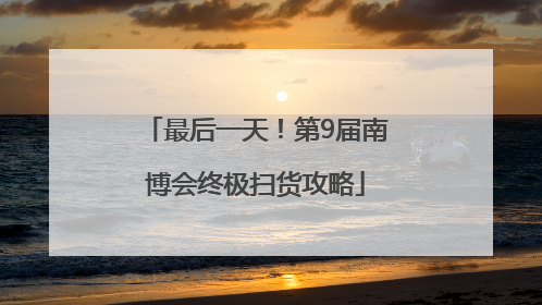最后一天！第9届南博会终极扫货攻略