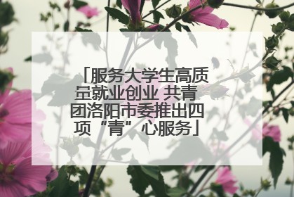服务大学生高质量就业创业 共青团洛阳市委推出四项“青”心服务