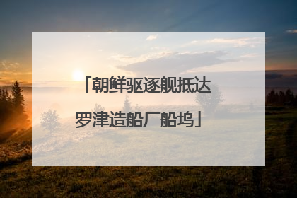 朝鲜驱逐舰抵达罗津造船厂船坞