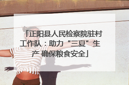 正阳县人民检察院驻村工作队：助力“三夏”生产 确保粮食安全