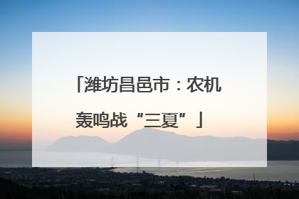 潍坊昌邑市：农机轰鸣战“三夏”