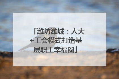 潍坊潍城：人大+工会模式打造基层职工幸福圈