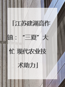 江苏建湖高作镇：“三夏”大忙 现代农业技术助力