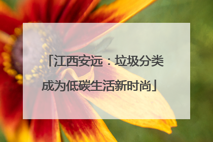 江西安远：垃圾分类成为低碳生活新时尚