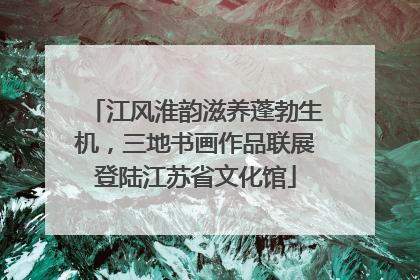 江风淮韵滋养蓬勃生机，三地书画作品联展登陆江苏省文化馆