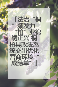 法治“桐”频发力 “柏”业锦绣正兴 桐柏县政法系统交出优化营商环境“成绩单”