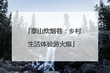 泰山炊烟巷：乡村生活体验游火爆