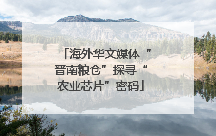 海外华文媒体“晋南粮仓”探寻“农业芯片”密码