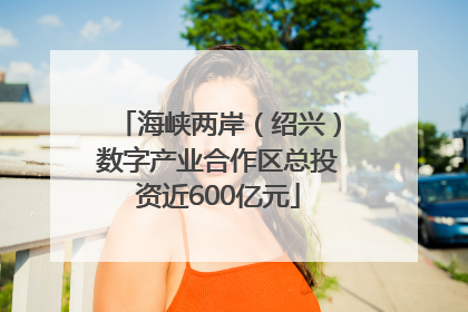 海峡两岸（绍兴）数字产业合作区总投资近600亿元