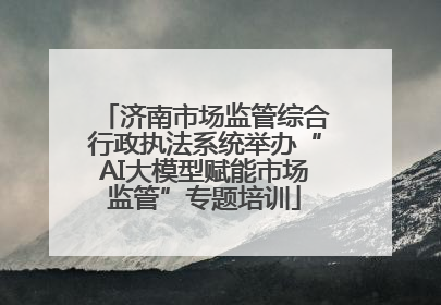 济南市场监管综合行政执法系统举办“AI大模型赋能市场监管”专题培训