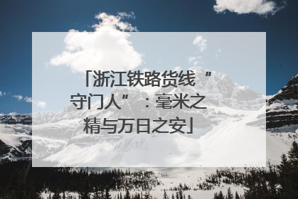 浙江铁路货线“守门人”：毫米之精与万日之安