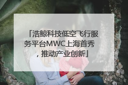 浩鲸科技低空飞行服务平台MWC上海首秀，推动产业创新