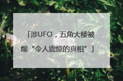 涉UFO，五角大楼被爆“令人震惊的真相”