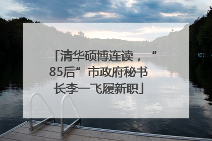 清华硕博连读，“85后”市政府秘书长李一飞履新职