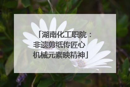 湖南化工职院：非遗剪纸传匠心 机械元素映精神