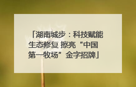 湖南城步：科技赋能生态修复 擦亮“中国第一牧场”金字招牌