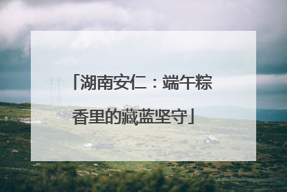 湖南安仁：端午粽香里的藏蓝坚守