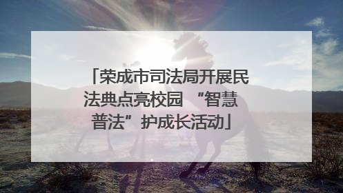 荣成市司法局开展民法典点亮校园 “智慧普法”护成长活动