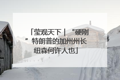 莹观天下｜“硬刚”特朗普的加州州长纽森何许人也