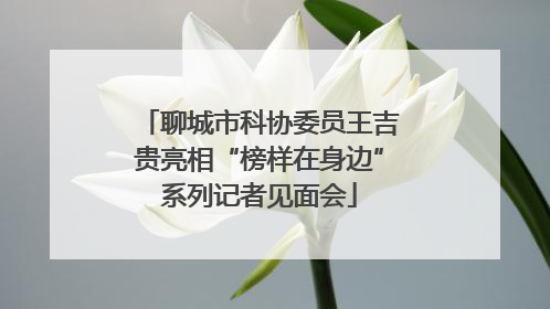 聊城市科协委员王吉贵亮相“榜样在身边”系列记者见面会
