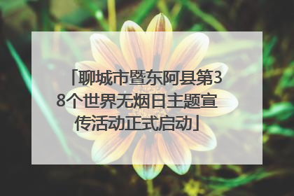 聊城市暨东阿县第38个世界无烟日主题宣传活动正式启动