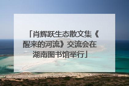 肖辉跃生态散文集《醒来的河流》交流会在湖南图书馆举行
