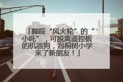 脚踩“风火轮”的“小吒”，可脱离遥控板的机器狗，泡桐树小学来了新朋友！