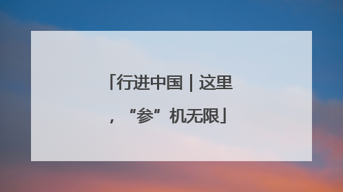 行进中国｜这里，“参”机无限