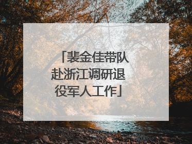裴金佳带队赴浙江调研退役军人工作