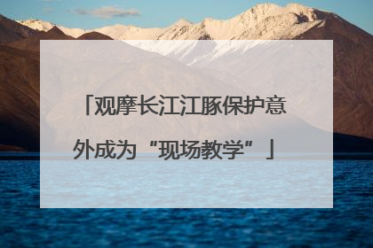 观摩长江江豚保护意外成为“现场教学”