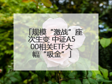 规模“激战”座次生变 中证A500相关ETF大幅“吸金”
