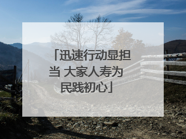 迅速行动显担当 大家人寿为民践初心