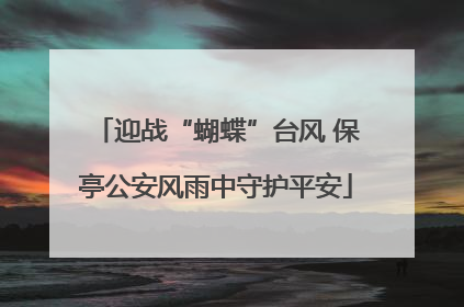 迎战“蝴蝶”台风 保亭公安风雨中守护平安