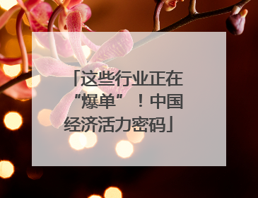 这些行业正在“爆单”！中国经济活力密码