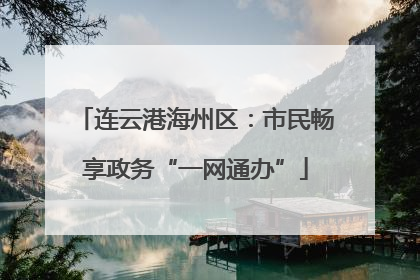 连云港海州区：市民畅享政务“一网通办”