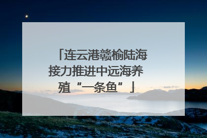 连云港赣榆陆海接力推进中远海养殖“一条鱼”