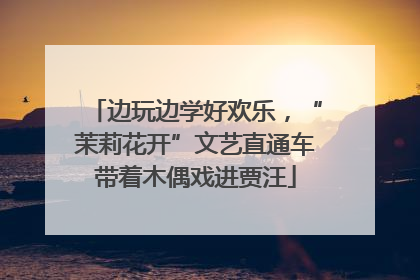 边玩边学好欢乐，“茉莉花开”文艺直通车带着木偶戏进贾汪