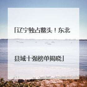 辽宁独占鳌头！东北县域十强榜单揭晓
