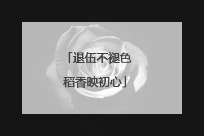 退伍不褪色 稻香映初心