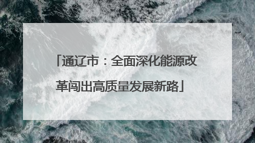 通辽市：全面深化能源改革闯出高质量发展新路