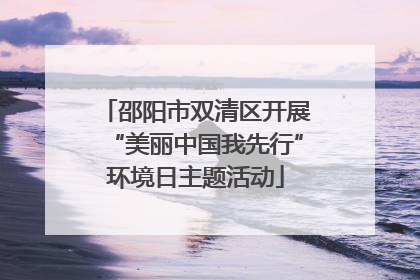 邵阳市双清区开展“美丽中国我先行”环境日主题活动