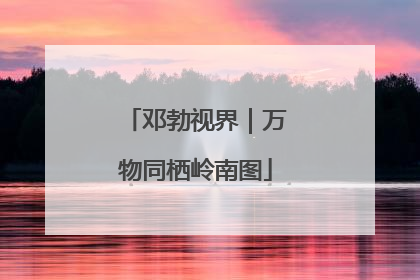 邓勃视界｜万物同栖岭南图