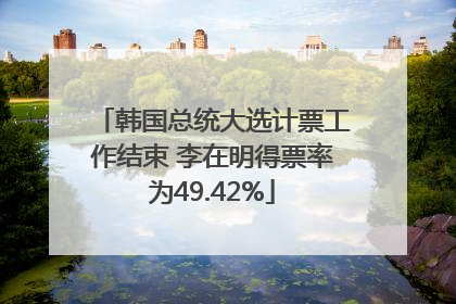 韩国总统大选计票工作结束 李在明得票率为49.42%