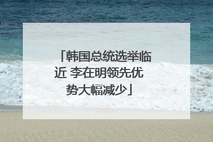 韩国总统选举临近 李在明领先优势大幅减少