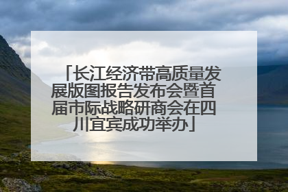 长江经济带高质量发展版图报告发布会暨首届市际战略研商会在四川宜宾成功举办