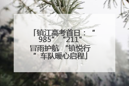 镇江高考首日：“985”“211”冒雨护航 “镇悦行”车队暖心启程