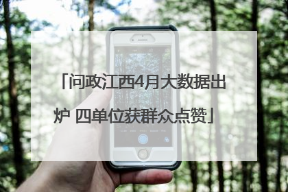 问政江西4月大数据出炉 四单位获群众点赞