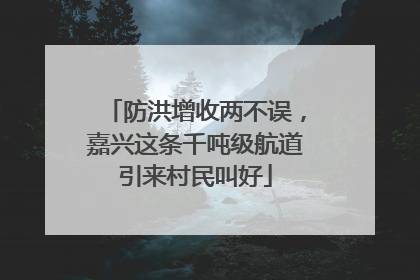 防洪增收两不误，嘉兴这条千吨级航道引来村民叫好