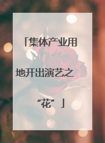 集体产业用地开出演艺之“花”