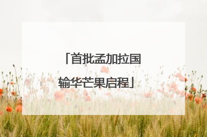 首批孟加拉国输华芒果启程